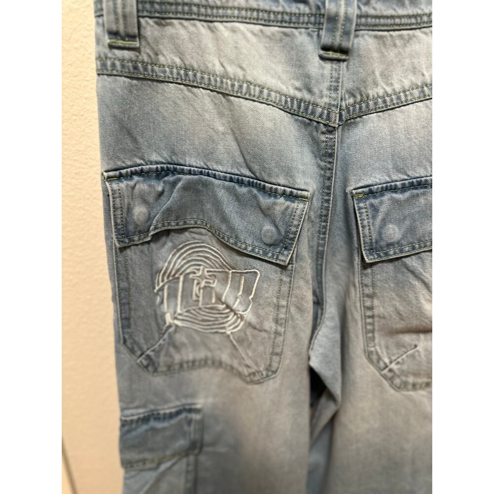 A.LAB Rave Light Blue Cargo Jeans, Size 30 - Picture 11 of 14